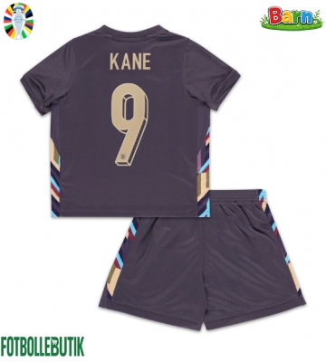 England Harry Kane #9 Bortaställ Barn EM 2024 Kortärmad (+ Korta byxor)